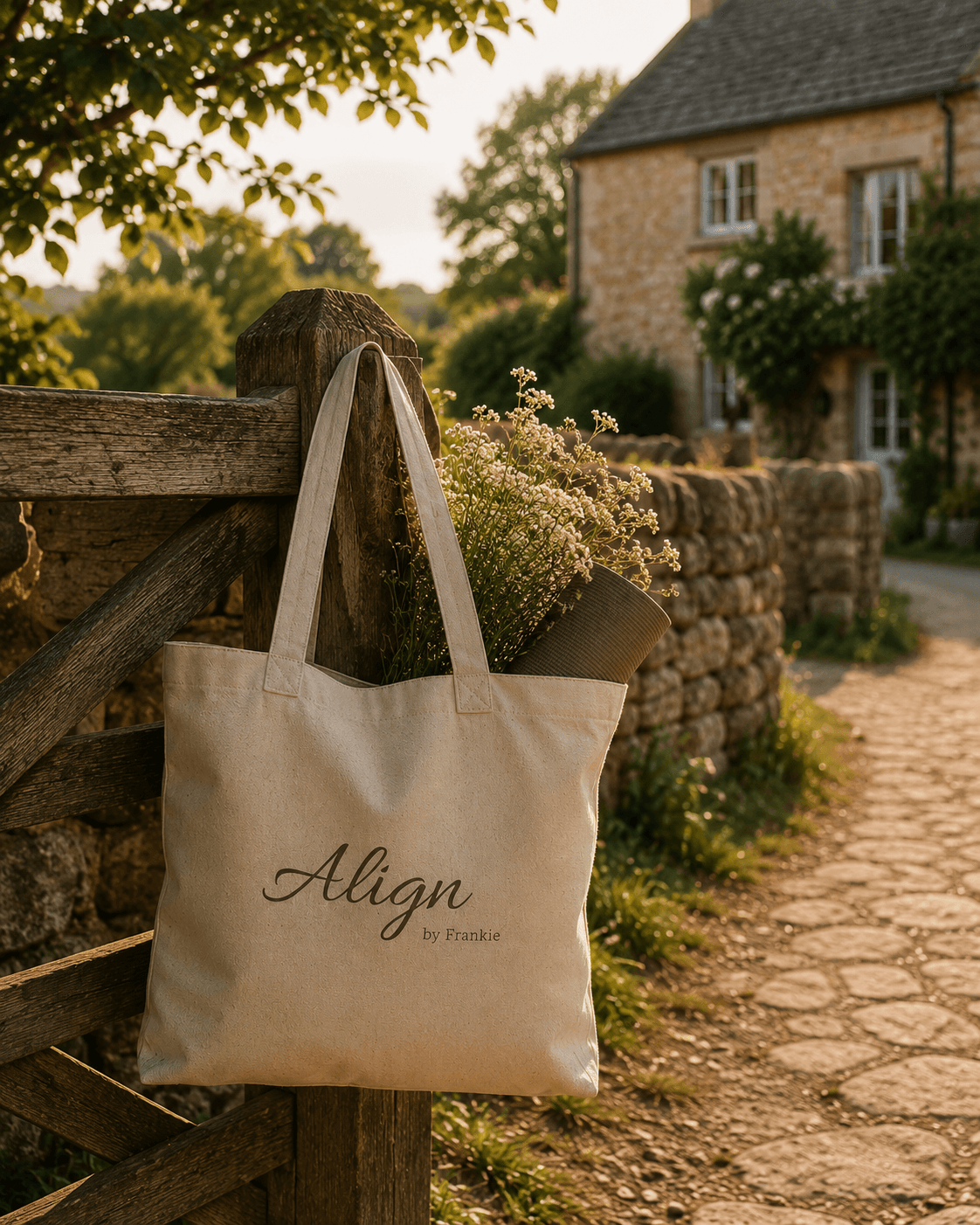 Align Retreat-Tasche in der Cotswolds Landschaft