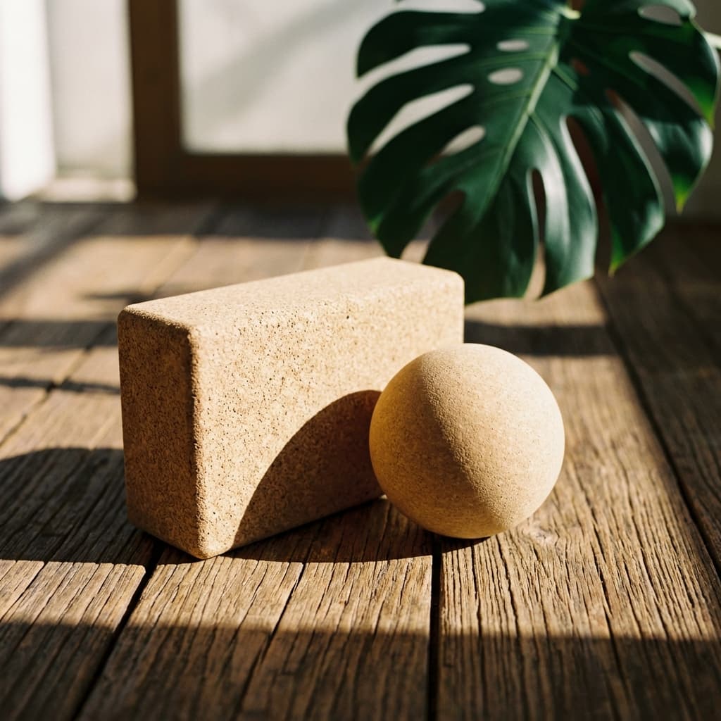 Cork pilates props detail